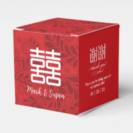 Dubbelgeluk Symbool Weddenschap voor tweedeling 2x Bedankdoosjes