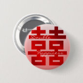 Dubbelgeluk tussen bruiloft "Xi": Badge Ronde Button 5,7 Cm (Voorkant /achterkant)