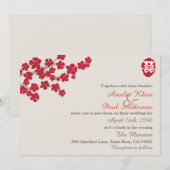 Dubbelgeluk Uitnodiging voor een Chinees huwelijk (Voorkant / Achterkant)