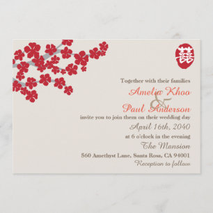 Dubbelgeluk Uitnodiging voor een Chinees huwelijk