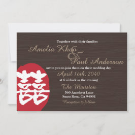 Dubbelgeluk Uitnodiging voor een Chinees huwelijk