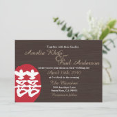 Dubbelgeluk Uitnodiging voor een Chinees huwelijk (Staand voorkant)