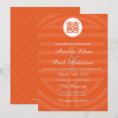 Dubbelgeluk Uitnodiging voor een Chinees huwelijk (Voorkant / Achterkant)