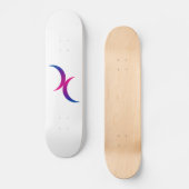 Dubbelhalve maan bisexual Pride Symbool Persoonlijk Skateboard (Voorkant)