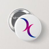 Dubbelhalve maan bisexual Pride Symbool Ronde Button 5,7 Cm (Voorkant /achterkant)