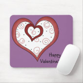 Dubbelharten D1 -  Valentijn Mousepad Muismat (Met muis)