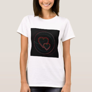 Dubbelharten in zwart t-shirt