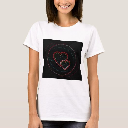 Dubbelharten in zwart t-shirt (Voorkant)