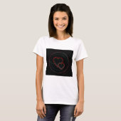 Dubbelharten in zwart t-shirt (Voorkant volledig)