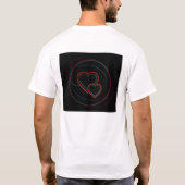 Dubbelharten in zwart t-shirt (Achterkant)