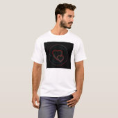 Dubbelharten in zwart t-shirt (Voorkant volledig)