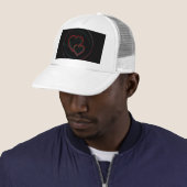 Dubbelharten in zwart trucker pet (In situ)