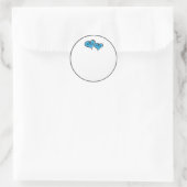 dubbelharten ronde sticker (Tas)