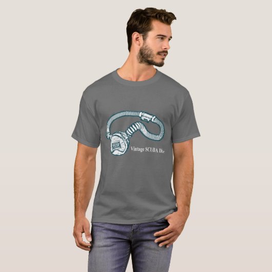  dubbelhosregelaar SCUBA-duiken T-shirt (Voorkant volledig)