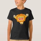 Dubbelknappe cartoon leeuwen t-shirt (Voorkant)