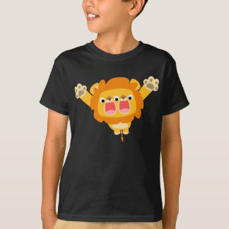 Dubbelknappe cartoon leeuwen t-shirt
