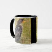 Dubbelkuif-aalscholver Vogel Mok (Voorkant links)