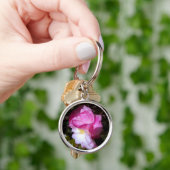 Dubbellichtroze Camellia Floral Sleutelhanger (Hand)