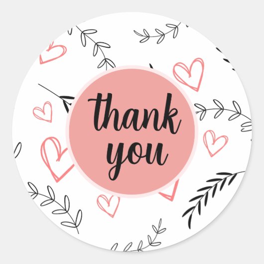 Dubbellijnen Hart- en bladbloempatroon Labels (Voorkant)