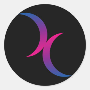 Dubbelmaanmanen Ronde Sticker