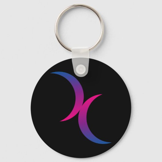 Dubbelmaanmanen Sleutelhanger (Voorkant)