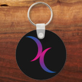 Dubbelmaanmanen Sleutelhanger (Voorkant)