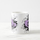 Dubbelpoot Valentijn harten - Paars Koffiemok (Center)