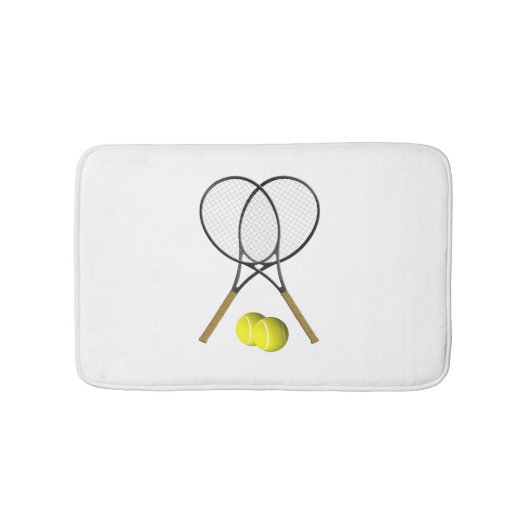 Dubbels Tennis Sport Thema Badmat (Voorkant)