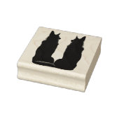 Dubbelsilhouet van Duitse herder Rubberstempel (Stempel)