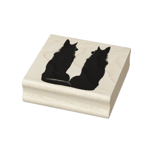 Dubbelsilhouet van Duitse herder Rubberstempel (Stempel)