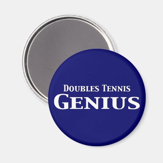 Dubbelspel Tennis Genius Gifts Magneet (Voorkant / Achterkant)