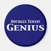 Dubbelspel Tennis Genius Gifts Magneet (Voorkant)
