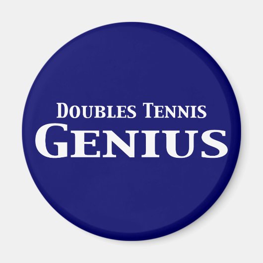 Dubbelspel Tennis Genius Gifts Magneet (Voorkant)