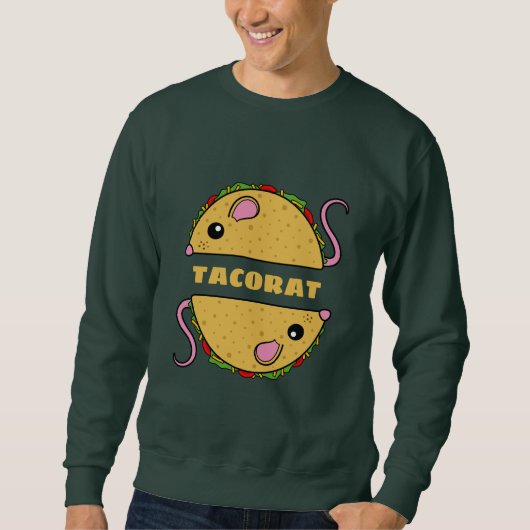 DubbelTaco Rat Sweatshirt (gele tekst) (Voorkant)