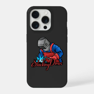 Dubbeltjes Stapelend Grappig Geschenk voor Lasser iPhone 15 Pro Case