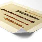 Dubbelvlokken, Duitse flet, fluweprothesen Poster (Hoek)