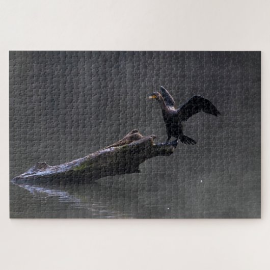 Dubbelvoudig creste aalscholver legpuzzel (Horizontaal)