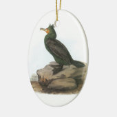 Dubbelvoudig gespleten aalscholver van Audubon Keramisch Ornament (Links)