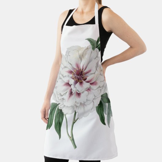  dubbelwit pony botanisch apron schort (Insitu)