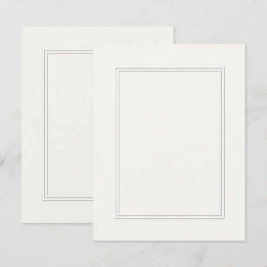 Dubbelwitte schaduwgrens op papier — wit (Voorkant / Achterkant)