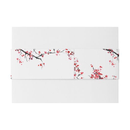 DubbelXi Chinese rode legant bruiloft Uitnodigingen Wikkel (Achterkant Voorbeeld)