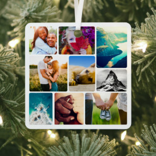 Dubbelzijdig 18 Metalen sieraden met foto's gemaak Ornament