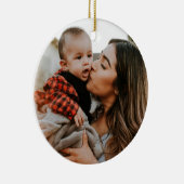Dubbelzijdig 2 foto Aangepast Keramisch Ornament (Rechts)
