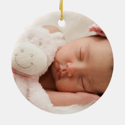 Dubbelzijdig 2 foto Aangepast Keramisch Ornament (Achterkant)