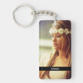Dubbelzijdig 2 foto en naam Acrylische Sleutelhang Sleutelhanger (Voorkant)