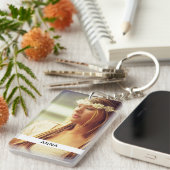 Dubbelzijdig 2 foto en naam Acrylische Sleutelhang Sleutelhanger (Voorkant Rechts)