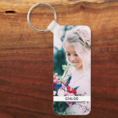 Dubbelzijdig 2 foto- en naammetaal-Sleutelhanger Sleutelhanger (Voorkant)