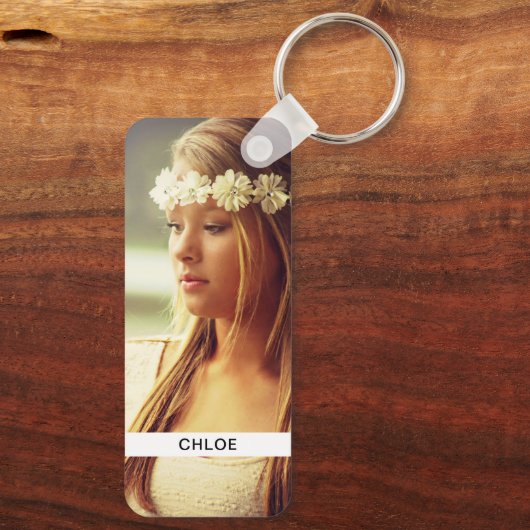 Dubbelzijdig 2 foto- en naammetaal-Sleutelhanger Sleutelhanger (Achterkant)