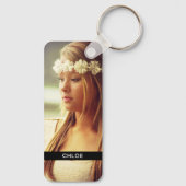 Dubbelzijdig 2 foto- en naammetaal-Sleutelhanger Sleutelhanger (Achterkant)