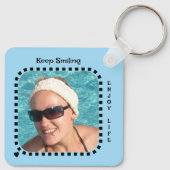 Dubbelzijdig 2 foto's naam sunshine blauw sleutelhanger (Achterkant)